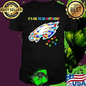 Philadelphia eagles it's ok to be different autism awareness shirt