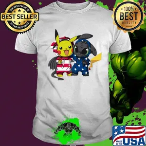 Pokemon and toothless america 4th of july independence day shirt
