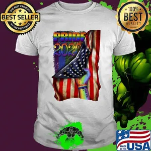 Pride 2020 American flag LGBT independence day shirt