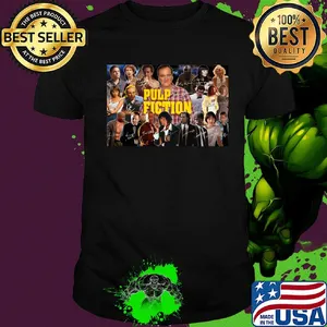 Pulp fiction 1994 movie characters signatures poster shirt