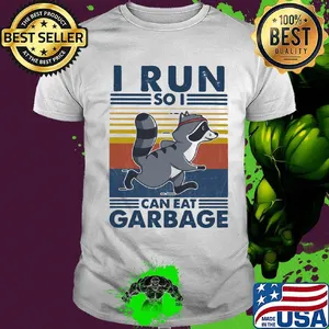 Raccoon i run so i can eat garbage vintage retro shirt