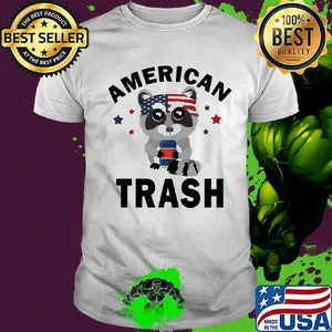 Racoon American trash flag veteran Independence day shirt