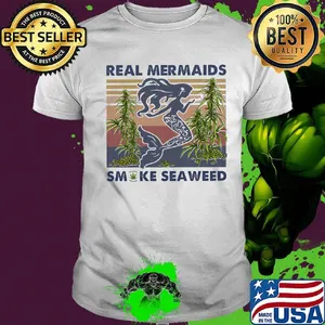 Real mermaids Smake sea weed vintage retro shirt