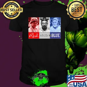 Red white and blue american icons 4th of july independence day shirt