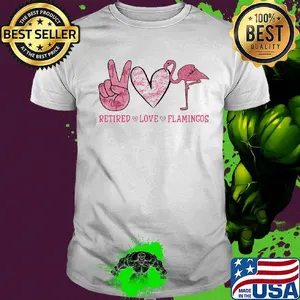Retied Love Flamingos Hand Heart Pink Shirt