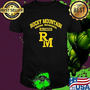 Rocky mountain high school alumni logo shirt