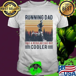 Running dad like a regular dad but cooler happy father's day vintage retro shirt