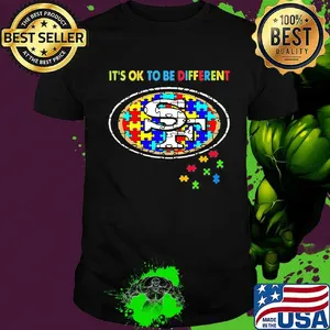 San francisco 49ers it's ok to be different autism awareness shirt