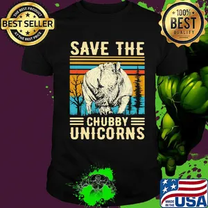 Save the chubby unicorns vintage retro shirt