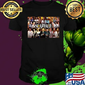 Scarface movie characters signatures poster shirt