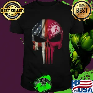 Skull american flag alabama crimson tide independence day shirt