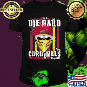 Skull i'm a die hard fan st. louis cardinals your approval is not required american flag independence day shirt