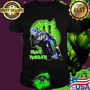 Skull iron maiden valentino rossi 46 movistar shirt