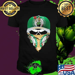 Skull mask boston celtics basketball shirt