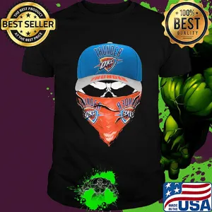 Skull mask oklahoma city thunder basketball shirt
