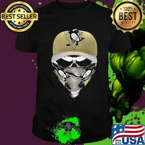 Skull mask pittsburgh penguins hockey shirt