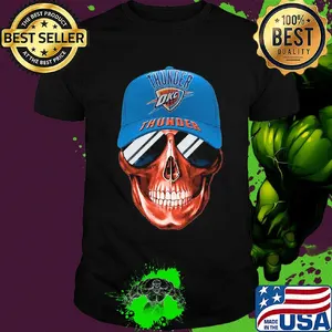 Skull smile oklahoma city thunder football shirt