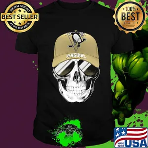 Skull smile pittsburgh penguins hockey shirt