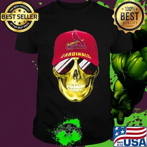Skull smile st. louis cardinals baseball shirt