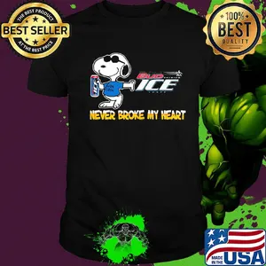 Snoopy bud ice beer never broke my heart shirt