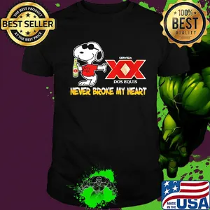 Snoopy cerveza xx dos equis beer never broke my heart shirt