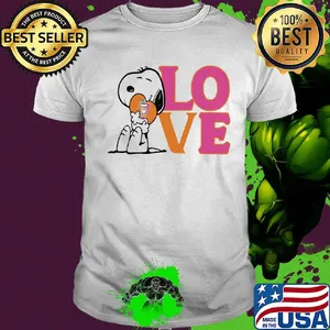Snoopy hug heart love dunkin donuts shirt