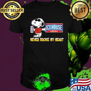 Snoopy icehouse beer never broke my heart shirt