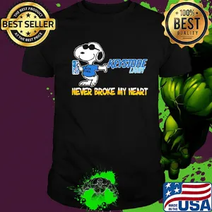 Snoopy keystone light beer never broke my heart shirt
