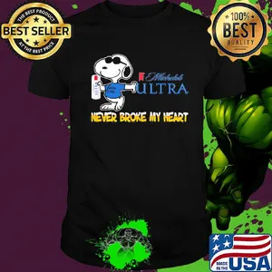 Snoopy michelob ultra beer never broke my heart shirt