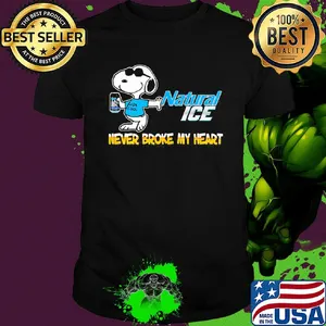 Snoopy natural ice beer never broke my heart shirt