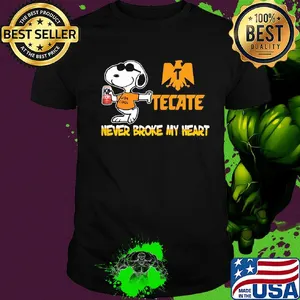 Snoopy tecate beer never broke my heart shirt