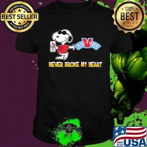 Snoopy victory brewing beer never broke my heart shirt