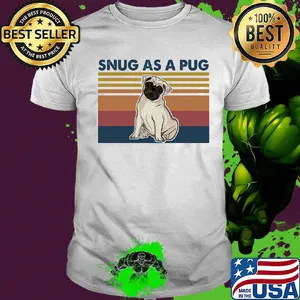 Snug as a pug vintage retro shirt
