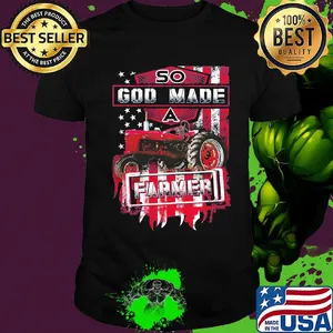 So god made a farmer American flag shirt