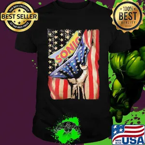 Sonic american flag independence day shirt