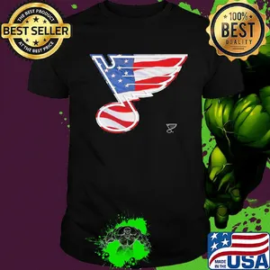 St. Louis blues hockey logo american flag independence day shirt