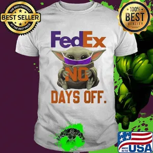 Star wars baby yoda mask fedex no days off shirt