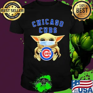 Star wars baby yoda mask hug chicago cubs shirt