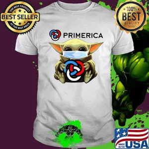 Star wars baby yoda mask hug primerica shirt