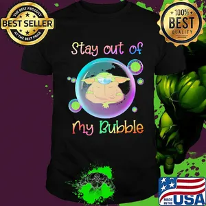 Star wars baby yoda mask stay out of my bubble covid-19 shirt