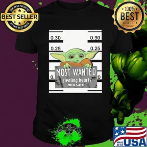 Star wars baby yoda most wanted stealing hearts shirt