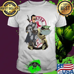 Star wars darth vader and baby yoda boston red sox shirt