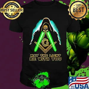 Star wars darth vader may the light be with you freemasonry shirt