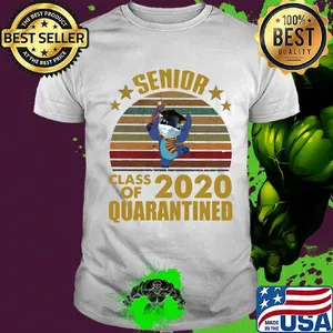 Stitch mask senior class of 2020 quarantined star vintage retro shirt