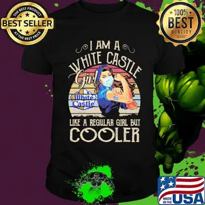 Strong girl mask i am a white castle girl like a regular girl but cooler vintage retro shirt