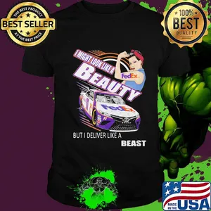 Strong woman i might look like a fedex beauty but i deliver like a beast car shirt