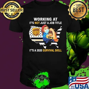 Strong woman mask ups working at it's not just a job title it's a 2020 survival skill american flag independence day shirt