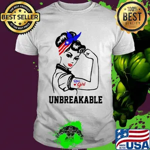 Strong woman rice girl unbreakable American flag veteran Independence Day shirt