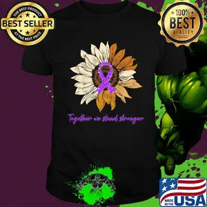 Sunflower together we stand stronger cancer awareness black lives matter shirt