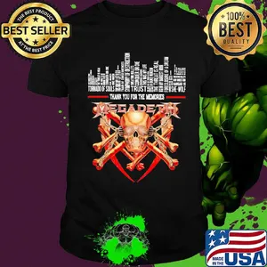 Thank you for the memories megadeth skull shirt